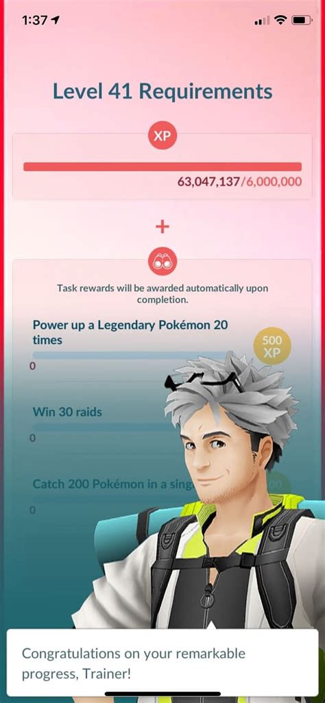 pokemon level 41 requirements.